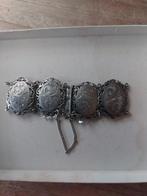 Antiek zilveren schakel armband, Kleding | Dames, Minder dan 3 cm, Overige kleuren, Minder dan 80 cm, Ophalen of Verzenden