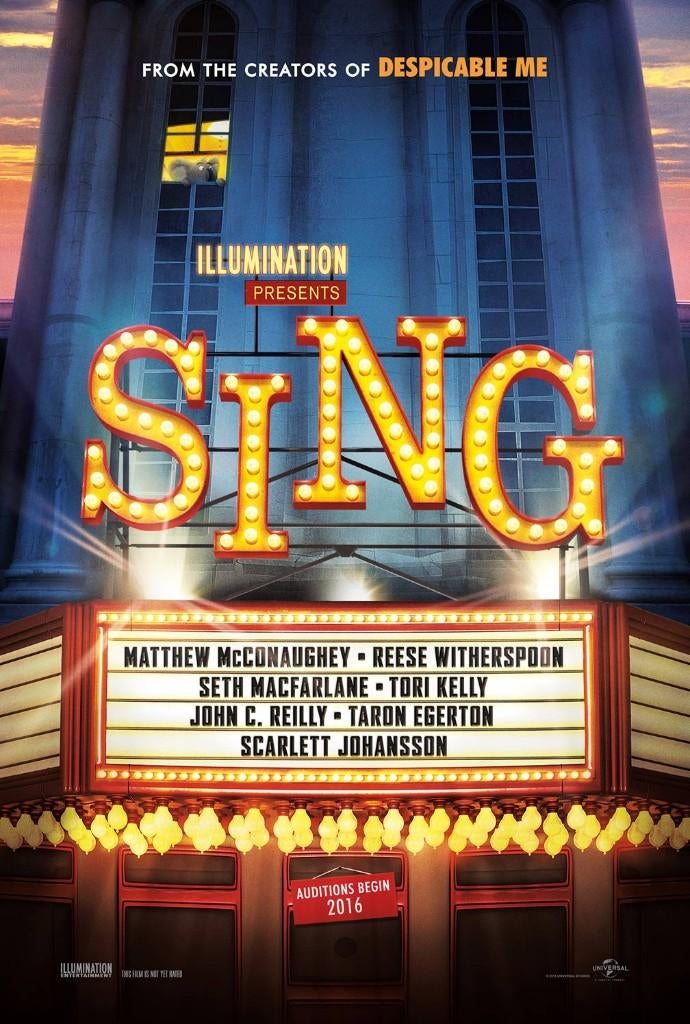 SING      filmposter., Verzamelen, Posters, Nieuw, Film en Tv, A1 t/m A3, Rechthoekig Staand, Verzenden
