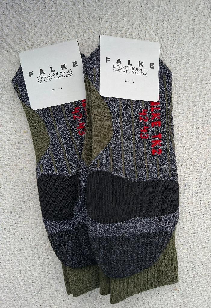 2 paar Falke TK2 Groen Wandelsokken, maat 42-43, Overige kleuren, Falke, Nieuw, FALKE KGaA