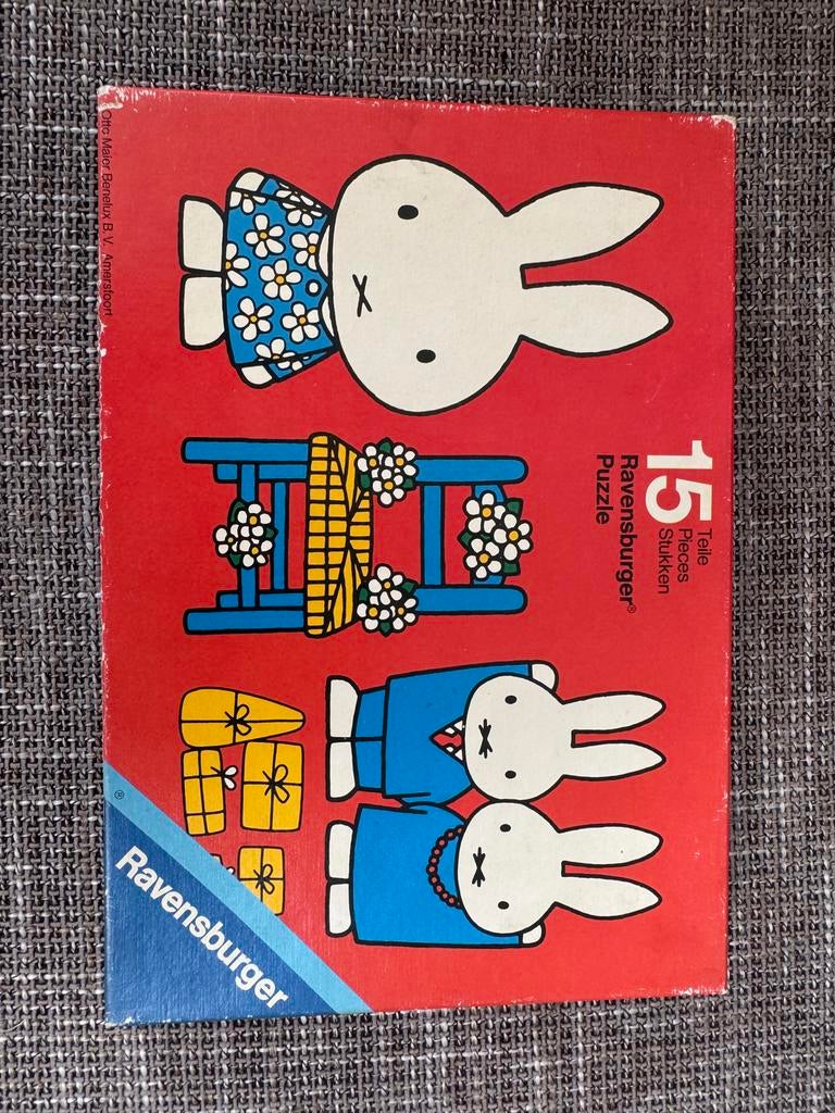 Vintage Nijntje Ravensburger Puzzel 15 Stukjes, Kinderen en Baby's, Speelgoed | Kinderpuzzels, Gebruikt, 2 tot 4 jaar, 10 tot 50 stukjes