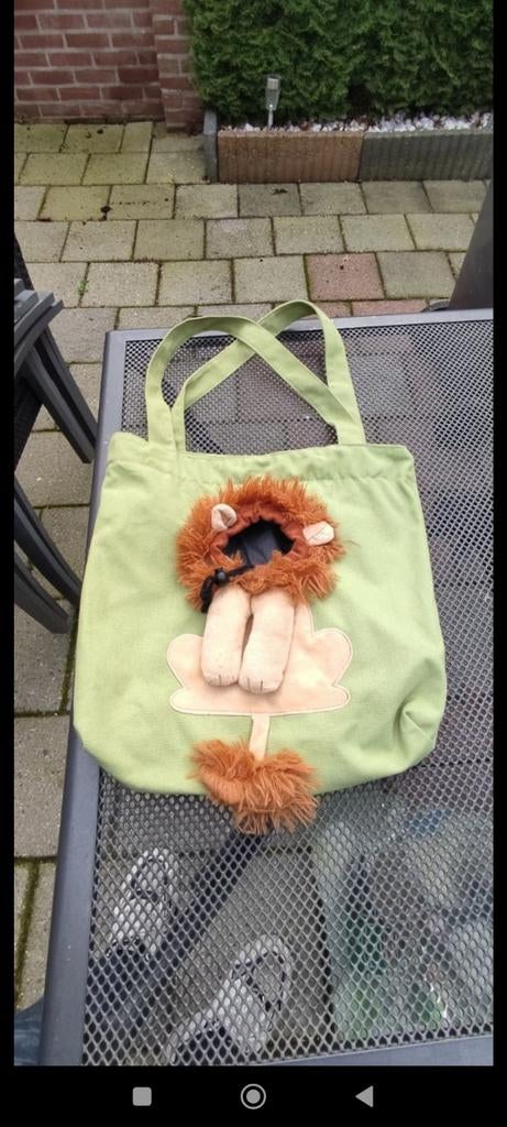 Schattige Leeuw Kattentas / Draagtas voor Katten - Canvas, Dieren en Toebehoren, Katten-accessoires, Ophalen, Zo goed als nieuw