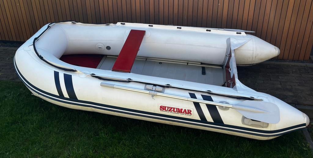 Suzumar Rubberboot ALU + Tohatsu 4 pk buitenboordmotor, Watersport en Boten, Ophalen, Minder dan 5 pk, Viertaktmotor, Zo goed als nieuw