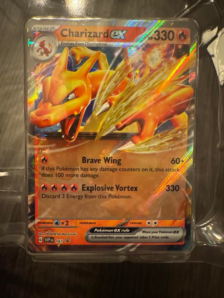 Charizard ex promotie kaart, Ophalen of Verzenden, Nieuw, Losse kaart, Foil