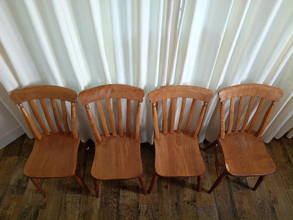 4 Windsor stoelen, Ophalen, Gebruikt, Bruin, Vier