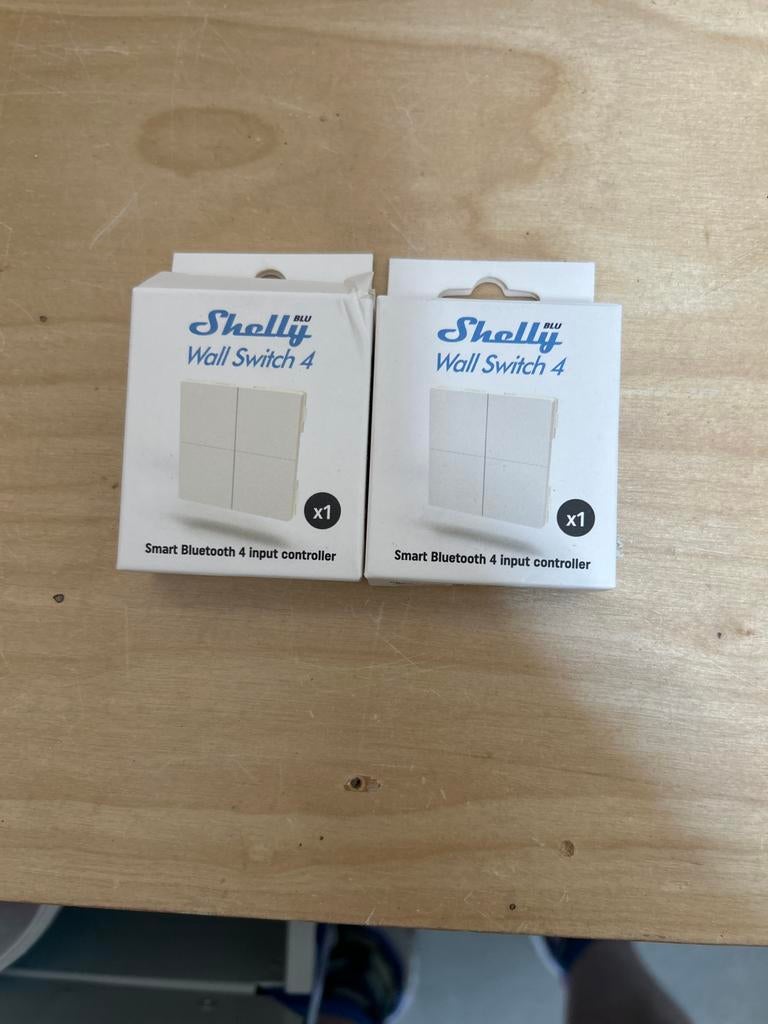 2x Shelly BLU Wall Switch 4 - Smart Bluetooth Input Controll, Ophalen of Verzenden, Nieuw, Schakelaar