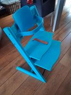 Stokke Tripp Trapp kinderstoel stoel blauw trip trap, Ophalen of Verzenden, Gebruikt, Meegroeistoel