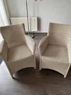 Twee Lloyd Loom stoelen - Wit/Crème, Ophalen, Overige materialen, Gebruikt, Twee