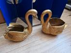 Set van twee grote zwanen - massief messing vintage, Ophalen of Verzenden