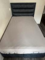 Boxspring, Ophalen, Blauw, Tweepersoons, Zo goed als nieuw