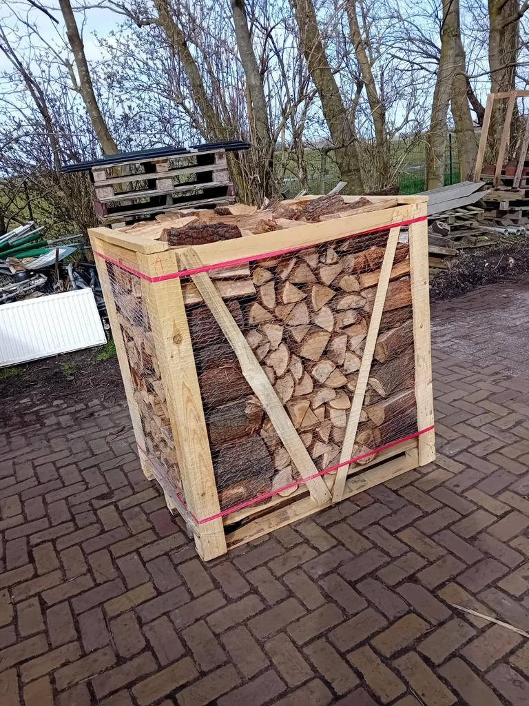 Ovengedroogd eiken haardhout stookhout, Tuin en Terras, Haardhout, 6 m³ of meer, Ophalen of Verzenden, Eikenhout, Blokken