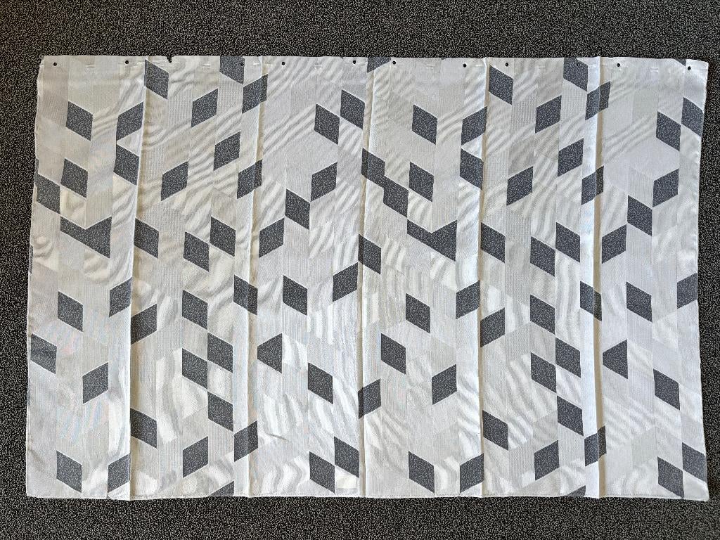 Lap stof Ploeg Stroom 115x73 cm gordijnstof inbetween wit, Wit, Ophalen of Verzenden, Zo goed als nieuw, 30 tot 120 cm