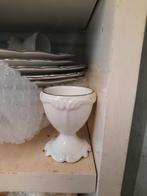 2 x Eierdop Edelstein Maria-Theresia Bavaria wit met zilver, Ophalen of Verzenden