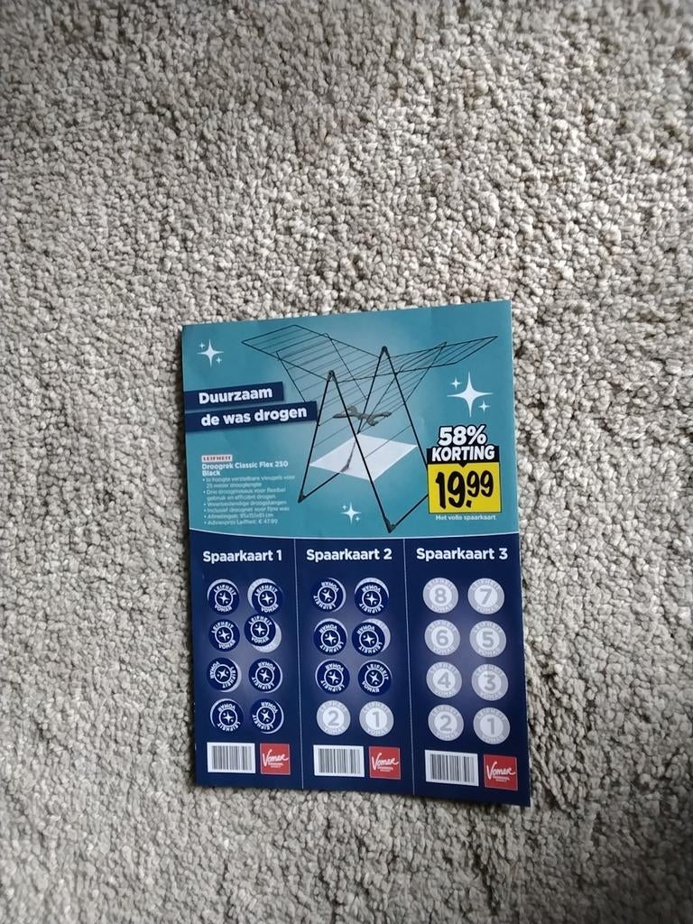 Spaar zegels van Vomar voor Leifheit schoonmaakartikelen, Ophalen of Verzenden