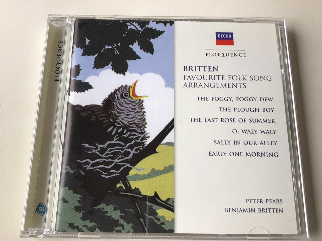Britten Favourite Folk Songs Arrangements/ Peter Pears, Ophalen of Verzenden, Zo goed als nieuw, Vocaal