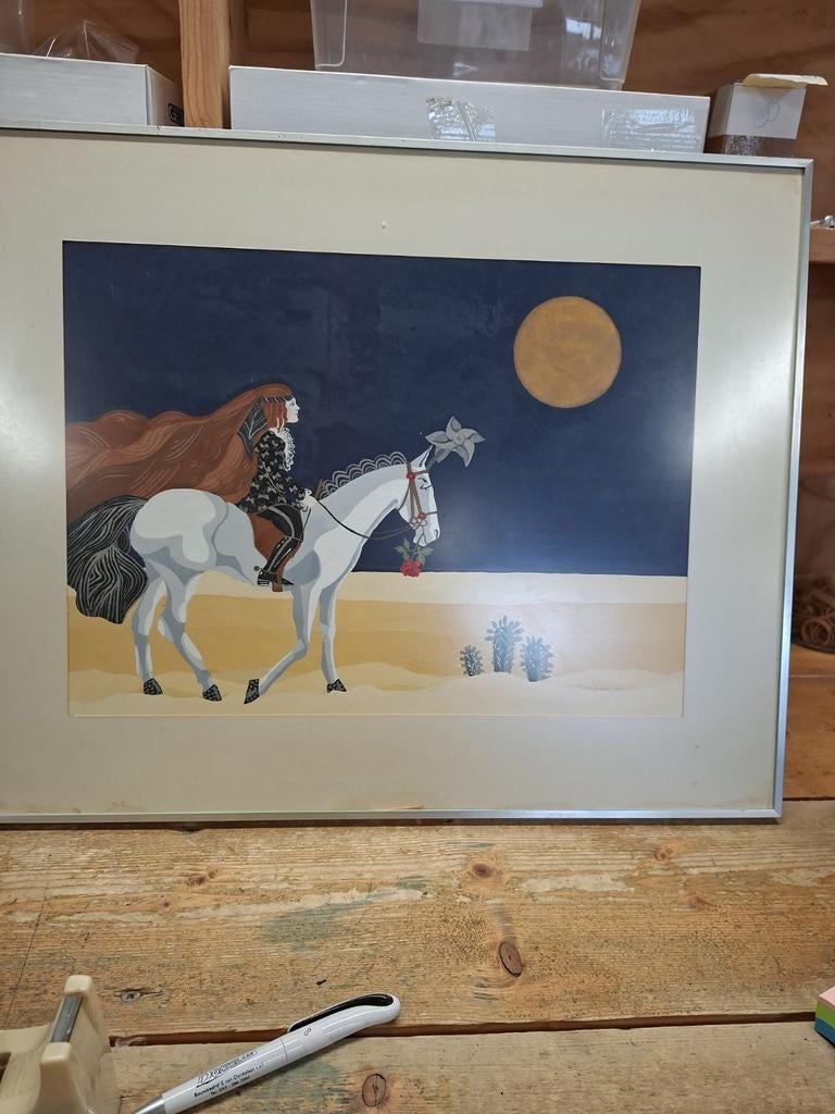 Gouache van Gemma Jonker, Antiek en Kunst, Kunst | Schilderijen | Klassiek, Ophalen of Verzenden