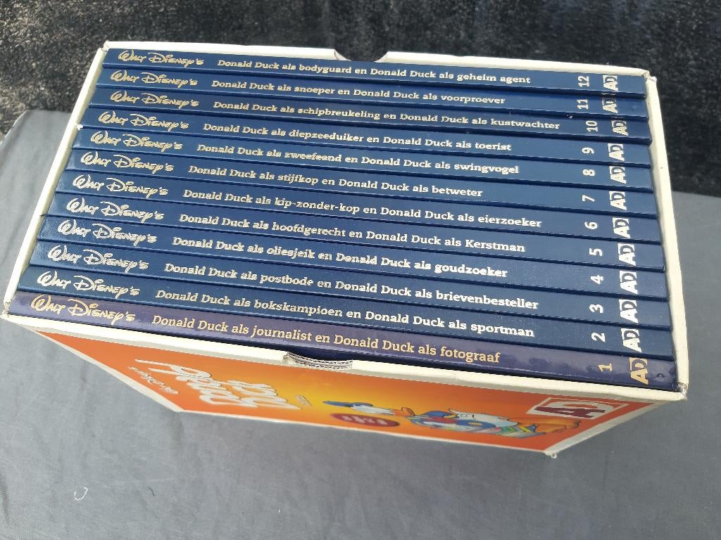Donald Duck Collectie AD uitgave 12 delen compleet, Boeken, Stripboeken, Meerdere stripboeken, Ophalen, Zo goed als nieuw, Donald Duck