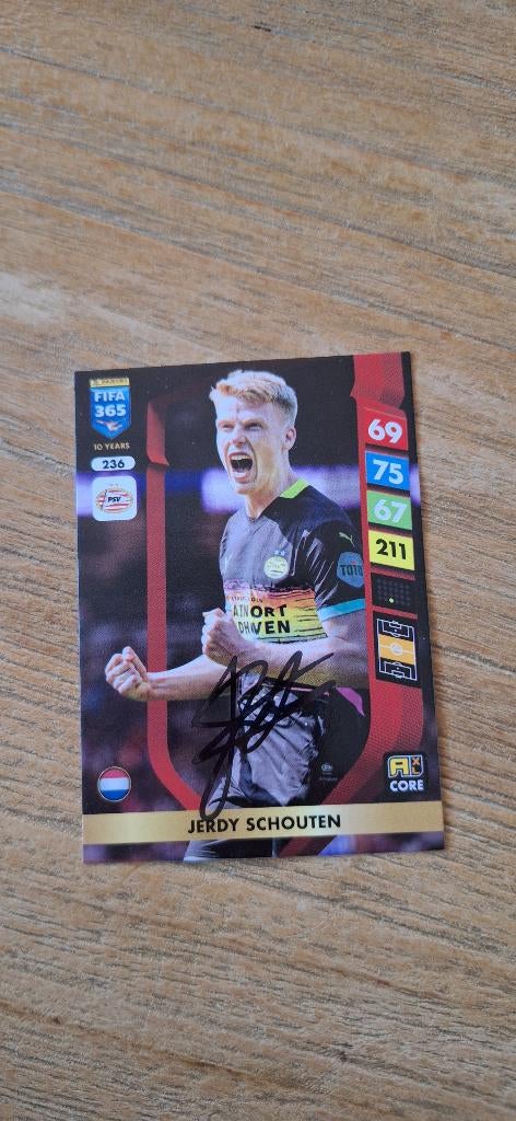 Panini trading card handtekening; Jerdy Schouten #2 PSV, Ophalen of Verzenden, Nieuw, PSV, Spelerskaart