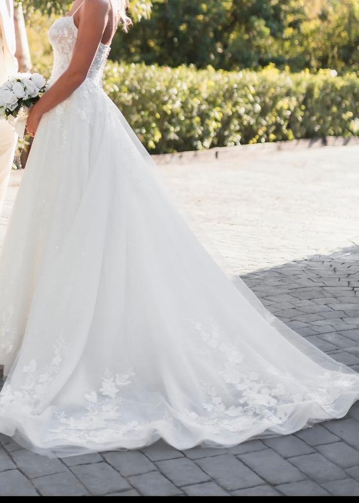 Trouwjurk te koop maat 34/36, Kleding | Dames, Gelegenheidskleding, Zo goed als nieuw, Overige typen, Maat 36 (S), Wit, Ophalen