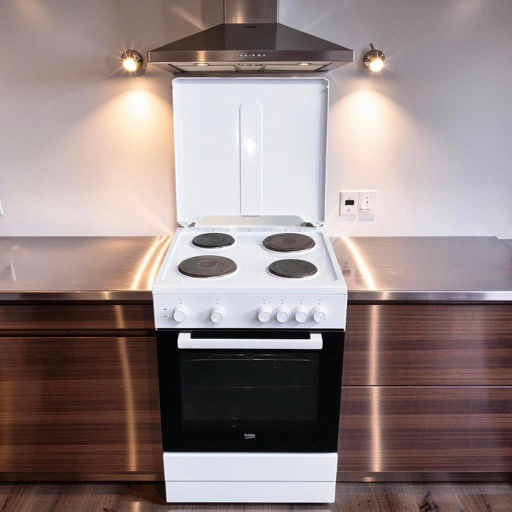 Fornuis Electrisch Smal BEKO 4-pits | Betaalgemak | Garantie, Witgoed en Apparatuur, Fornuizen, Ophalen, B, 4 kookzones, Zo goed als nieuw