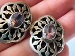Zilveren oorbellen Amethist, Sieraden, Tassen en Uiterlijk, Oorbellen, Verzenden, Zo goed als nieuw, Paars, Zilver
