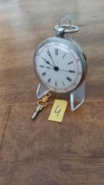 Antiek zilveren zakhorloge met stopwatch, Sieraden, Tassen en Uiterlijk, Horloges | Antiek, Ophalen of Verzenden, Zilver, Overige merken