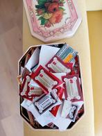 Blikken thee blikje met DE punten, Verzamelen, Blikken, Ophalen of Verzenden, Gebruikt, Thee