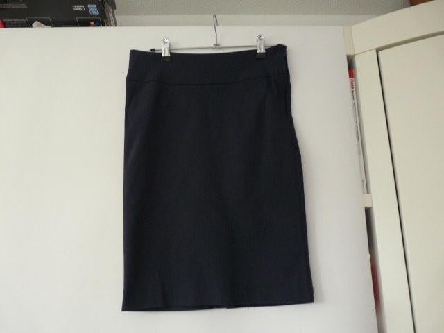 elegant donkerblauw recht kort rokje van Soyaconcept,, Ophalen of Verzenden, Zo goed als nieuw, Maat 34 (XS) of kleiner, Boven de knie