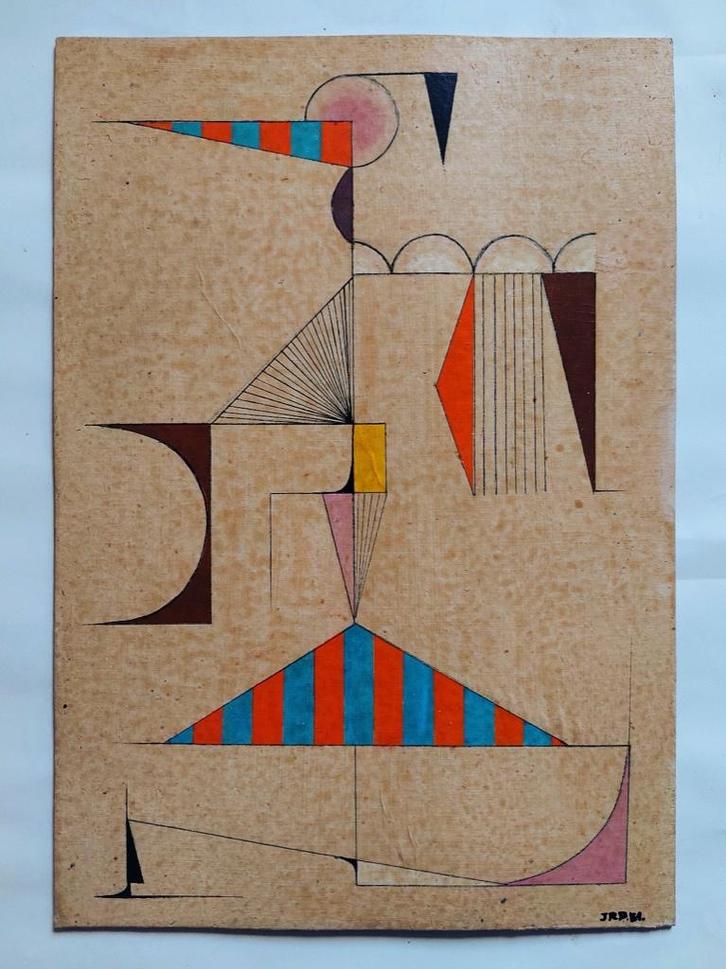 Bauhaus werk Gesigneerd, Antiek en Kunst, Kunst | Schilderijen | Abstract, Ophalen of Verzenden