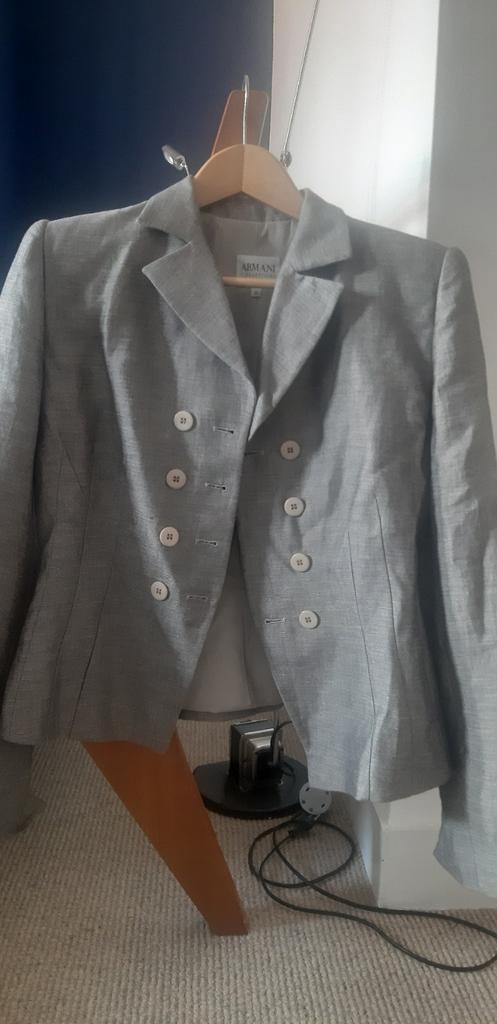 Armani Collezioni Jasje - Grijs, Maat M, Kleding | Dames, Jasjes, Kostuums en Pakken, Ophalen of Verzenden, Zo goed als nieuw