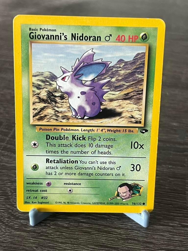 Giovanni's Nidoran (76/132) - Gym Challenge- Good, Ophalen of Verzenden, Gebruikt, Losse kaart