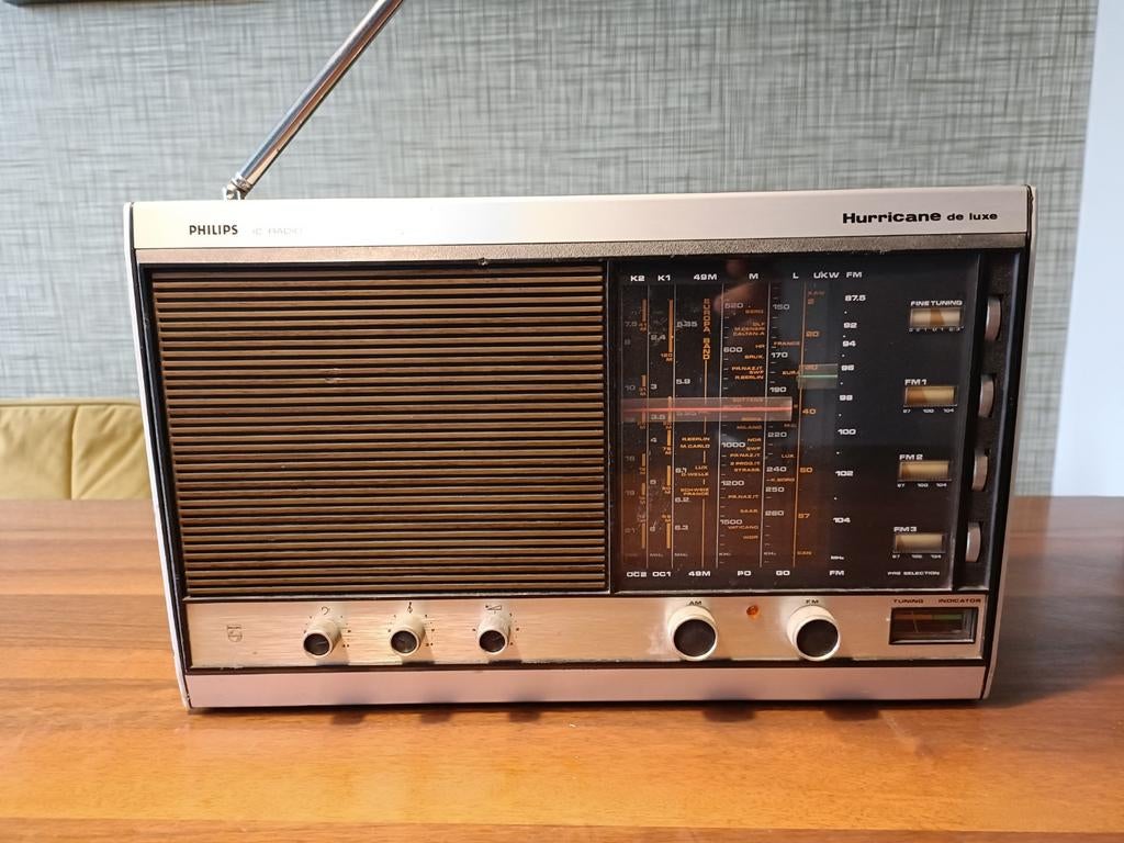 Philips IC Radio Hurricane de luxe transistorradio, Audio, Tv en Foto, Radio's, Ophalen of Verzenden