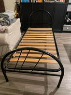 Eén persoons bed te koop, Huis en Inrichting, Slaapkamer | Bedden, Ophalen, 90 cm, Eenpersoons, Zwart