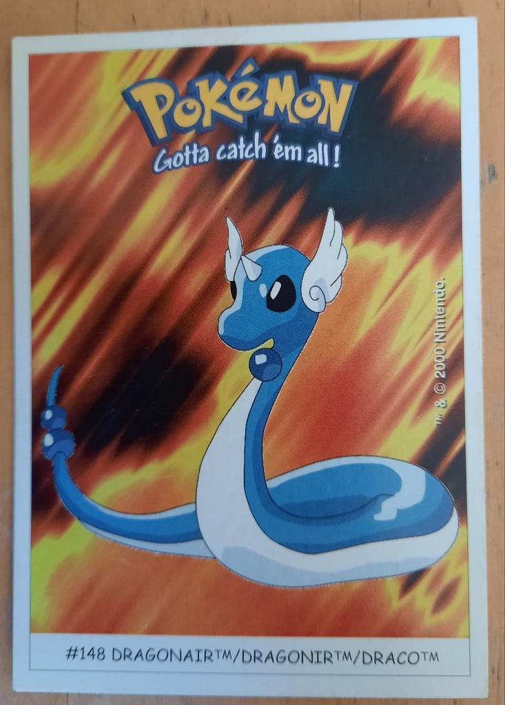 Pokémon Dragonair Sticker #148 Dunkin Boomer (2000), Ophalen of Verzenden, Zo goed als nieuw