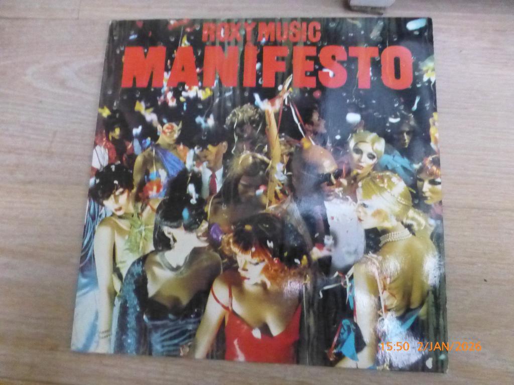 Lp Roxy music Manifesto, Ophalen of Verzenden, Zo goed als nieuw, Fotohoes, Voor 1960
