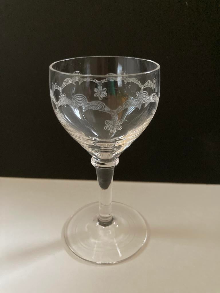 geslepen vintage glaasjes, Antiek en Kunst, Antiek | Glas en Kristal, Ophalen