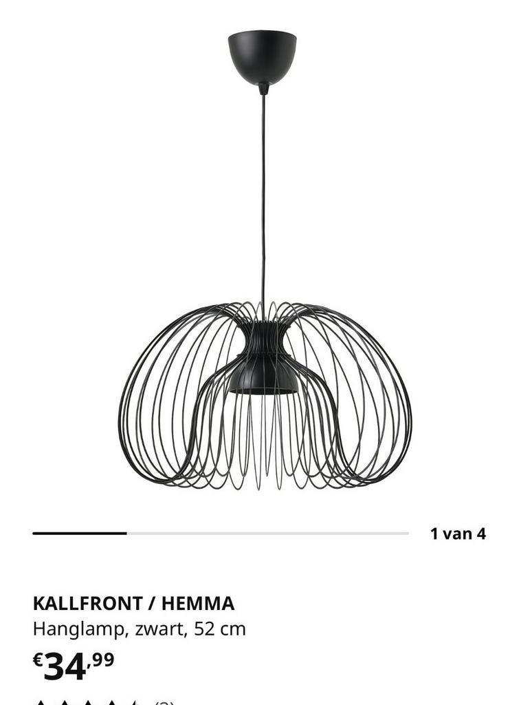Ikea kallfront/hemma lamp, Ophalen, Zo goed als nieuw, Minder dan 50 cm