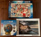 Setje mooie puzzels: 2x Ravensburger en 1x Clementoni, Ophalen of Verzenden, 500 t/m 1500 stukjes, Zo goed als nieuw