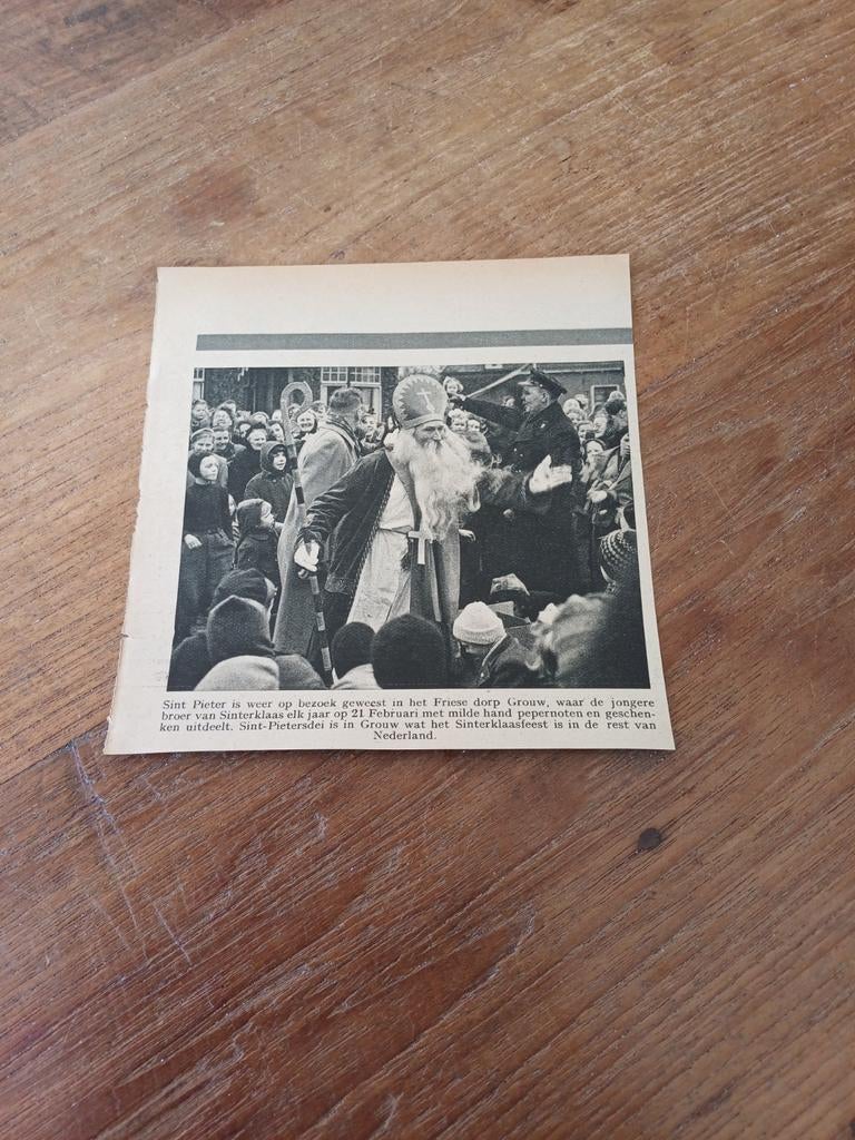 Knipsel Grouw Sint Pieter 1951, Ophalen of Verzenden, 1940 tot 1960, Knipsel(s)