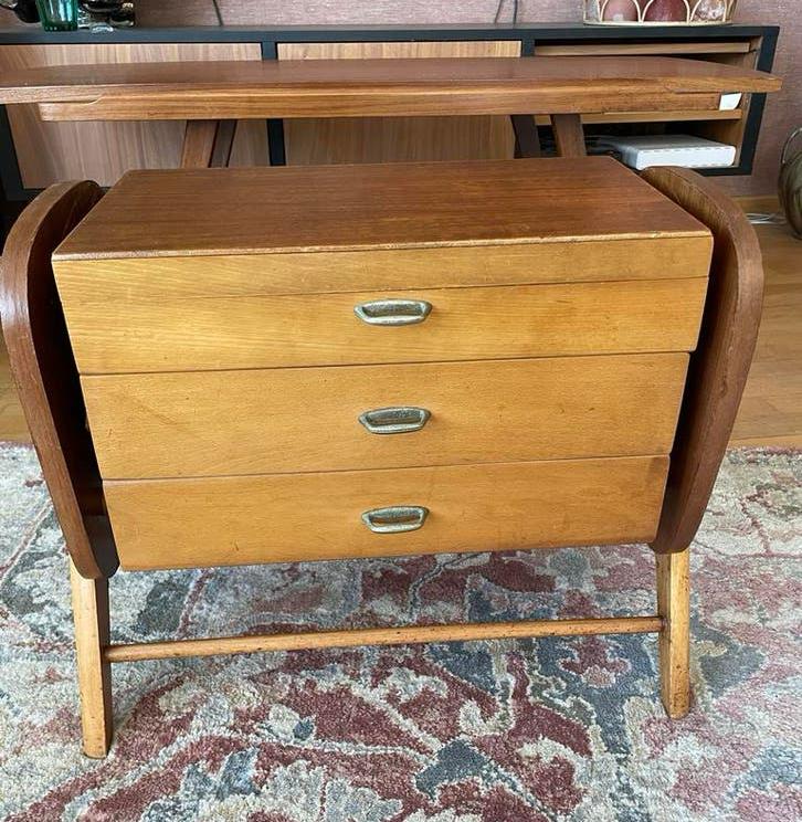 Vintage Naaikistje / Bijzettafel - Jaren '50/'60, Ophalen