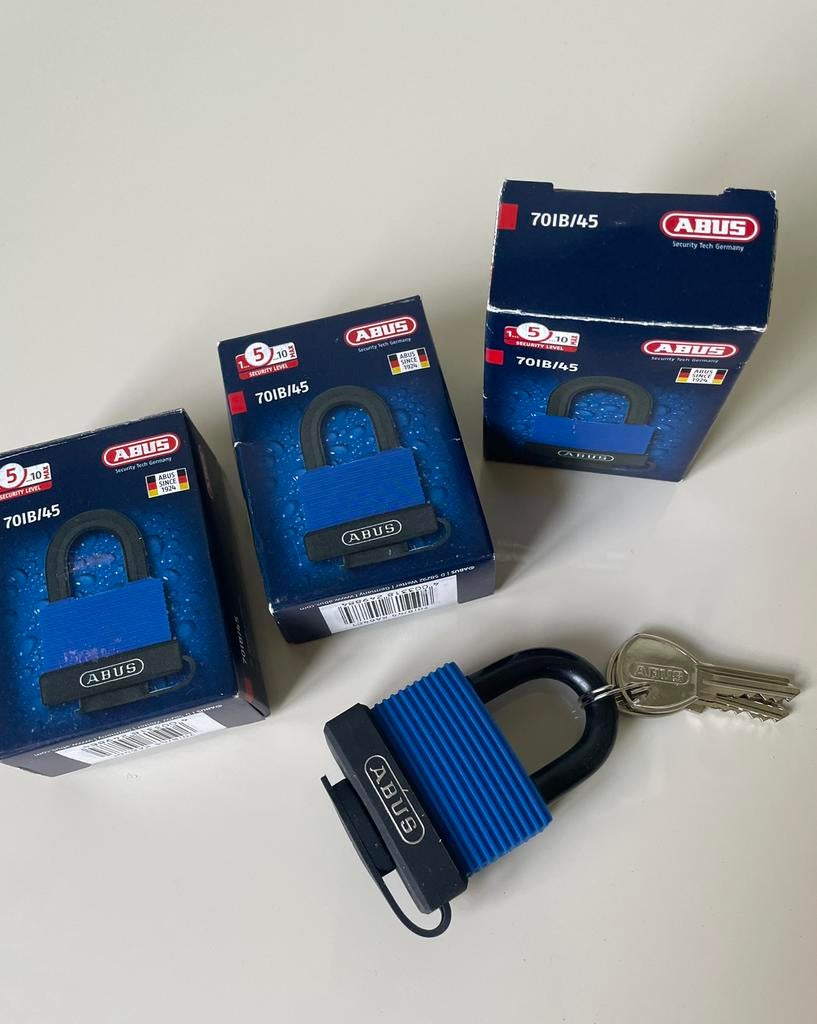 3 stuks Abus hangslot Aqua Safe, Ophalen of Verzenden, Nieuw, Koper of Messing, Slot