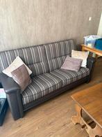 Bankstel bruin, Ophalen, Zo goed als nieuw, 75 tot 100 cm, Stof