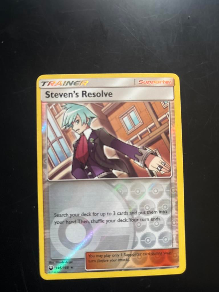 Celestial Storm - Steven's Resolve Trainer Kaart (Foil), Ophalen of Verzenden, Gebruikt, Losse kaart, Foil