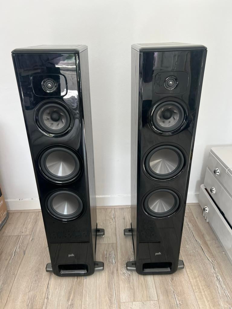 Polk Legend L600 speakers + ingebouwde L900 hoogte modules, Zo goed als nieuw, Complete surroundset, 120 watt of meer, Ophalen