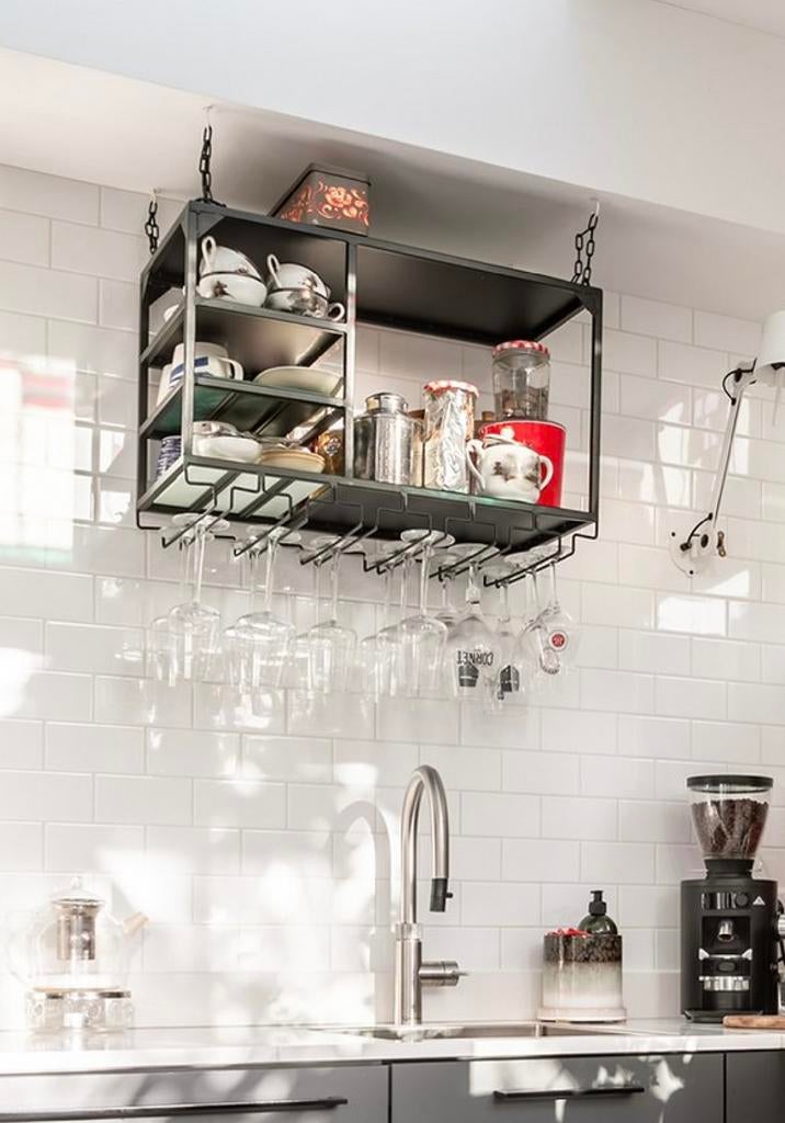 Hangrek / wijnglazenrek voor keuken of bar, Huis en Inrichting, Ophalen, Zo goed als nieuw