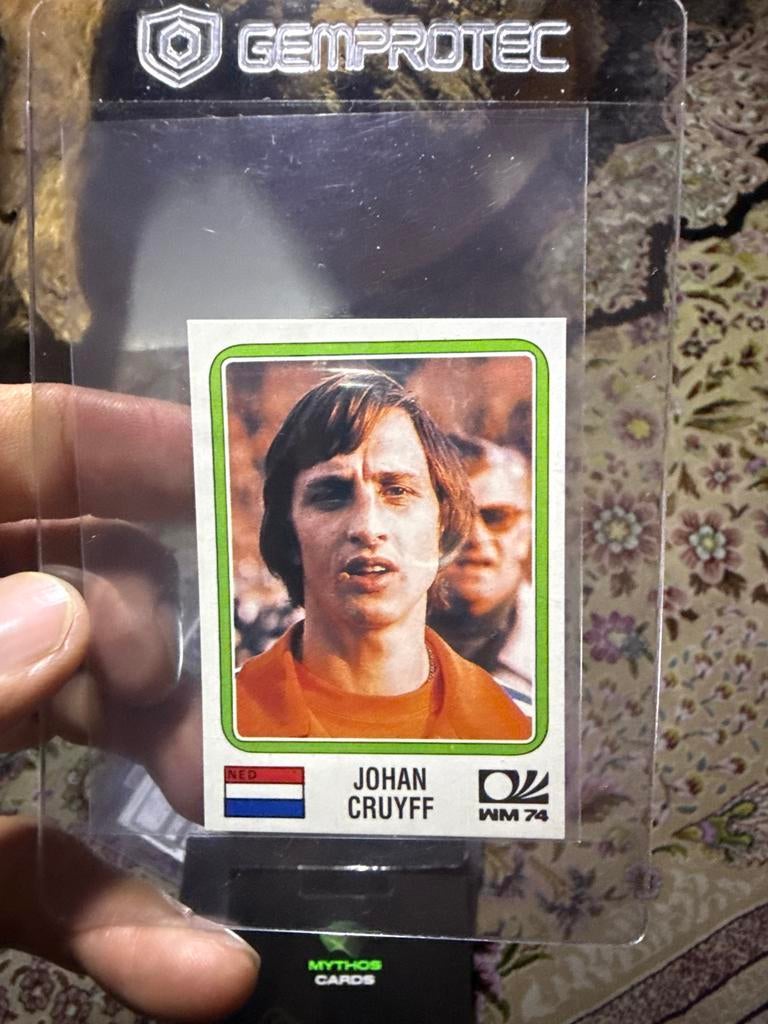 Johan Cruyff Panini World Cup Story 1974 Voetbalkaart, Ophalen of Verzenden, Zo goed als nieuw, Sport