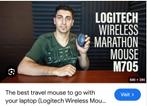LOGITECH Wireless Mouse, Ophalen, Muis, Linkshandig, Zo goed als nieuw