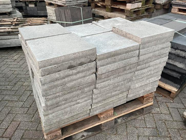 12m2 Oud Hollandse tegels 40x40x5cm Grijs RESTPARTIJ, Tuin en Terras, Tegels en Klinkers, Nieuw, Terrastegels, Beton, Ophalen