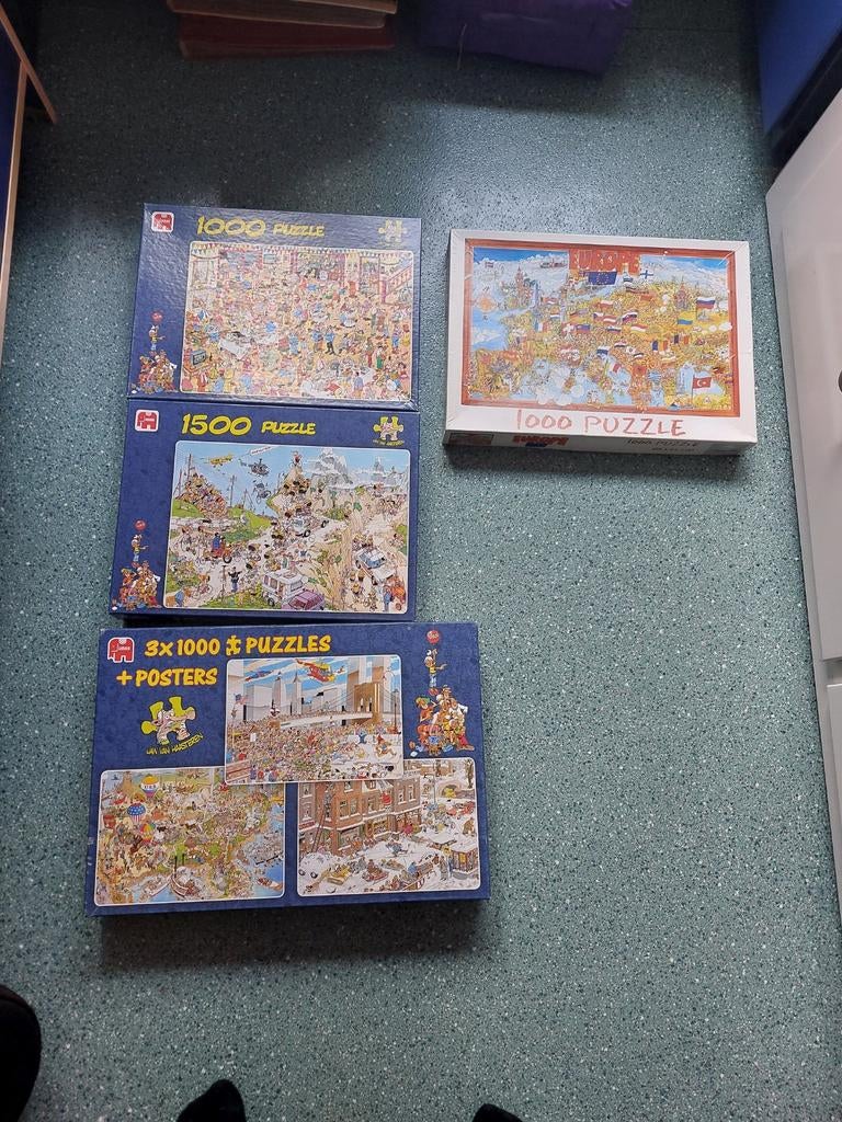 Jan van Haasteren Puzzels 1000-1500 stukjes + Puzzelmat, Ophalen of Verzenden