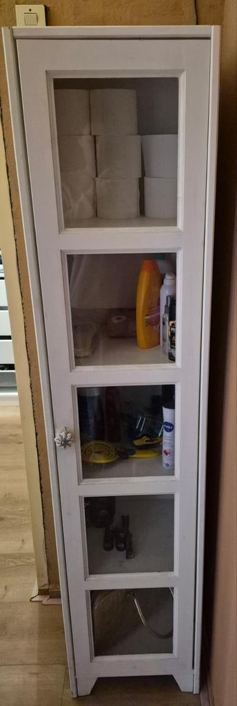 Mooi smal kastje van VT Wonen met glazen deur, Ophalen