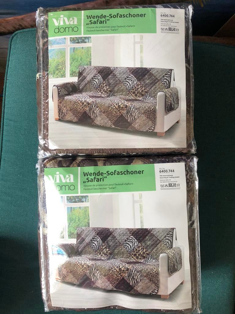 Bank cover / plaid / bescherming leopard 2 stuks, Ophalen, Zo goed als nieuw